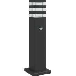 vidaXL Lampadaire d'extérieur avec capteur noir 50 cm aluminium