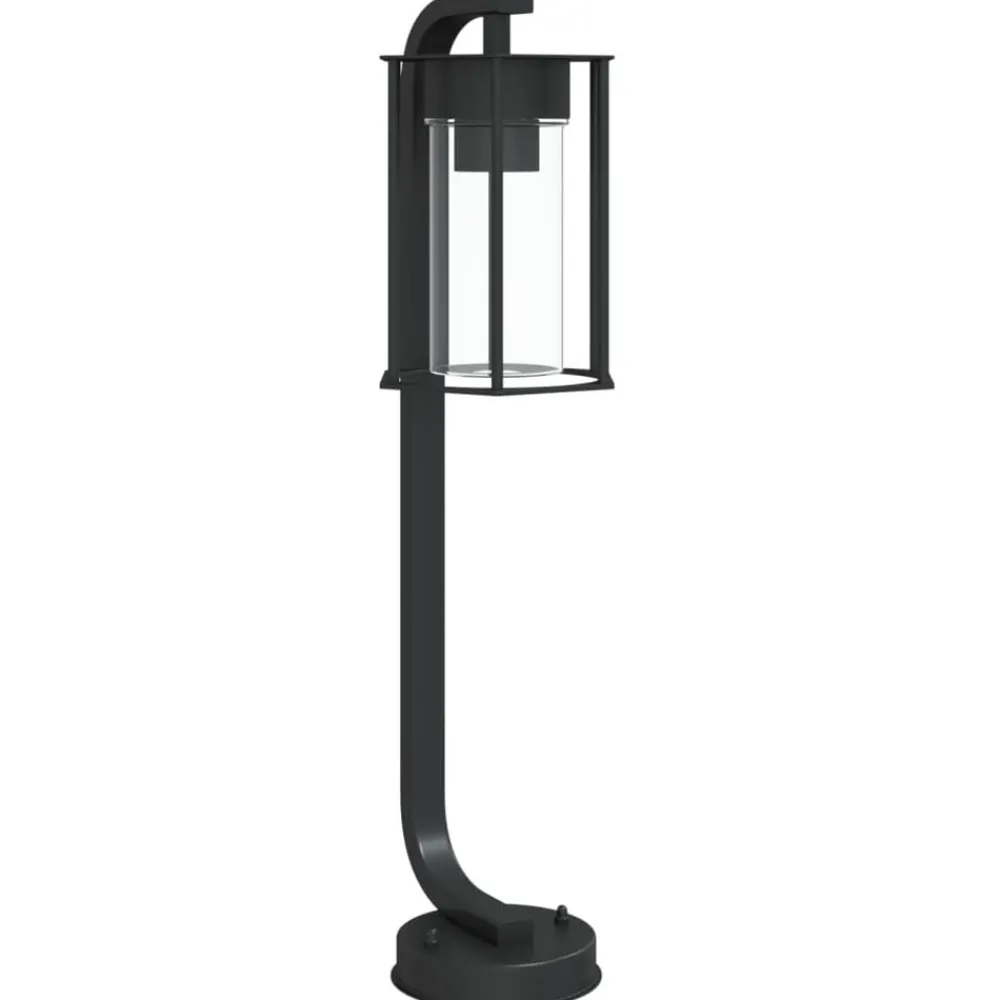 Luminaires-vidaXL Lampadaire d'extérieur noir 60 cm acier inoxydable