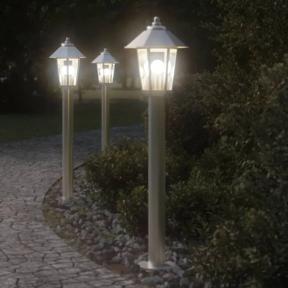vidaXL Lampadaire d'extérieur é 80 cm acier inoxydable