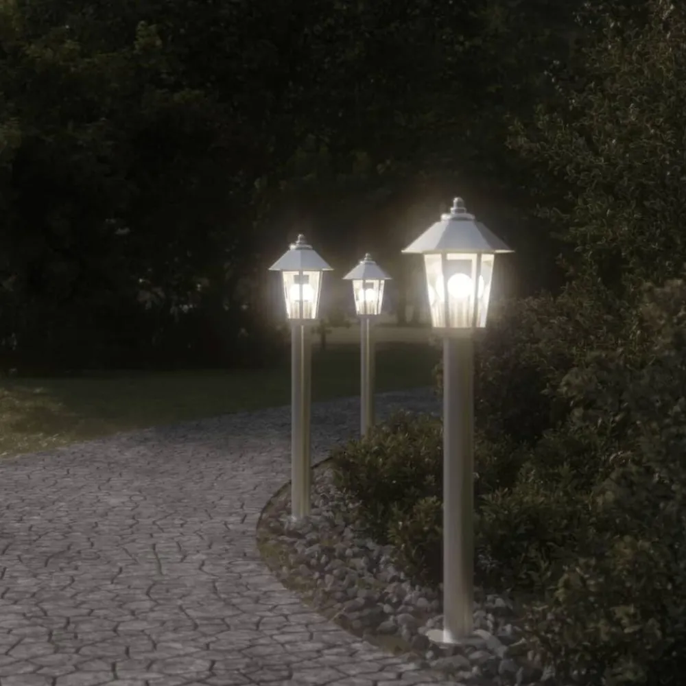 vidaXL Lampadaire d'extérieur é 80 cm acier inoxydable