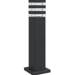 Luminaires-vidaXL Lampadaire d'extérieur avec sortie noir 50 cm aluminium