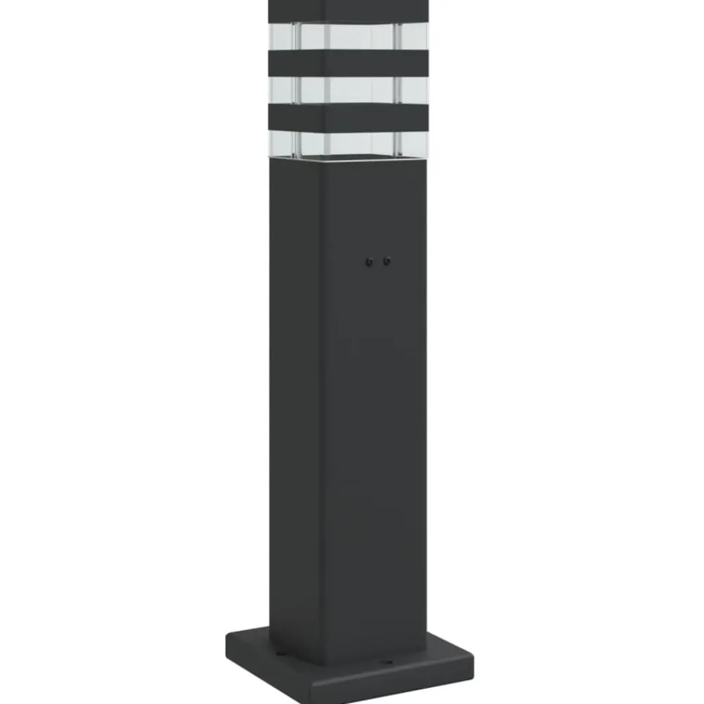 Luminaires-vidaXL Lampadaire d'extérieur avec sortie noir 50 cm aluminium