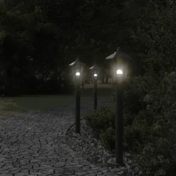 vidaXL Lampadaire d'extérieur 80 cm acier inoxydable