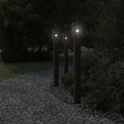 vidaXL Lampadaire d'extérieur 110 cm acier inoxydable