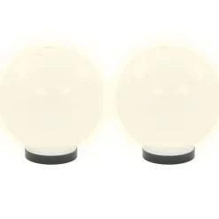 Luminaires-vidaXL Lampe à LED sous forme de boule 2 pcs Sphérique 20 cm PMMA