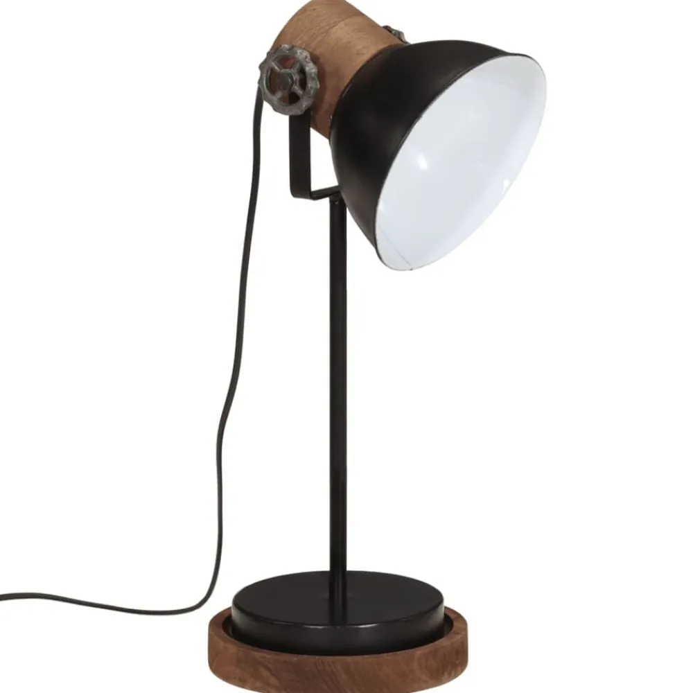 Luminaires-vidaXL Lampe de bureau 25 W 17x17x50 cm E27 Noir