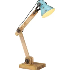 Luminaires-vidaXL Lampe de bureau 25 W délavé 23x18x96 cm E27 Bleu