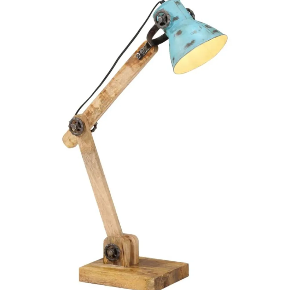Luminaires-vidaXL Lampe de bureau 25 W délavé 23x18x96 cm E27 Bleu