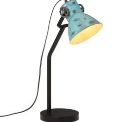 Luminaires-vidaXL Lampe de bureau 25 W délavé 17x17x60 cm E27 Bleu