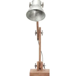 Luminaires-vidaXL Lampe de bureau industrielle Argenté Rond 58x18x90 cm E27