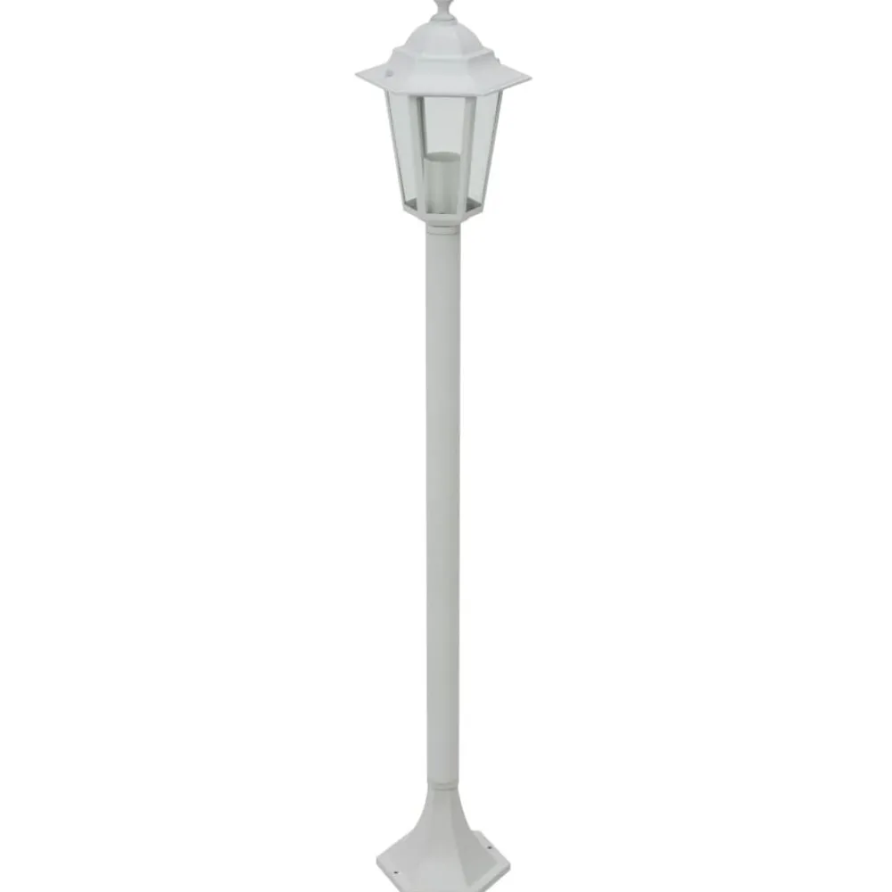 Luminaires-vidaXL Lampe de jardin à piquet 6 pcs E27 110 cm Aluminium Blanc
