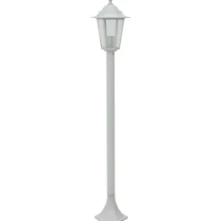 Luminaires-vidaXL Lampe de jardin à piquet 6 pcs E27 110 cm Aluminium Blanc