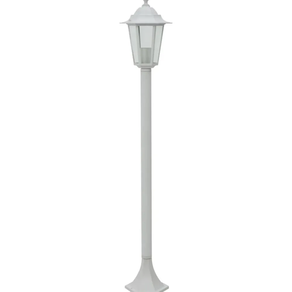 Luminaires-vidaXL Lampe de jardin à piquet 6 pcs E27 110 cm Aluminium Blanc