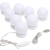 Luminaires-vidaXL Lampe de miroir avec 8 ampoules LED Blanc chaud et blanc froid