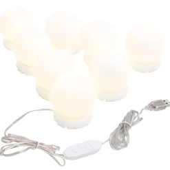 Luminaires-vidaXL Lampe de miroir avec 8 ampoules LED Blanc chaud et blanc froid