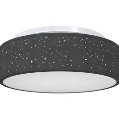 Luminaires-vidaXL Lampe de plafond 38 x 38 x 13,5 cm tissu Noir