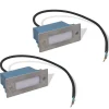 Luminaires-vidaXL Lampe d'escalier encastrée à 2 LED 44x111x56 mm
