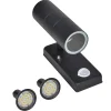 Luminaires-vidaXL Lampe murale à LED avec capteur Inox Forme cylindrique Noir