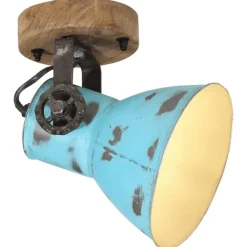 Luminaires-vidaXL Lampe murale 25 W délavé 11,5x11,5x25 cm E27 Bleu