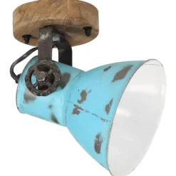 Luminaires-vidaXL Lampe murale 25 W délavé 11,5x11,5x25 cm E27 Bleu