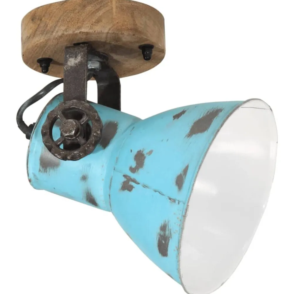 Luminaires-vidaXL Lampe murale 25 W délavé 11,5x11,5x25 cm E27 Bleu
