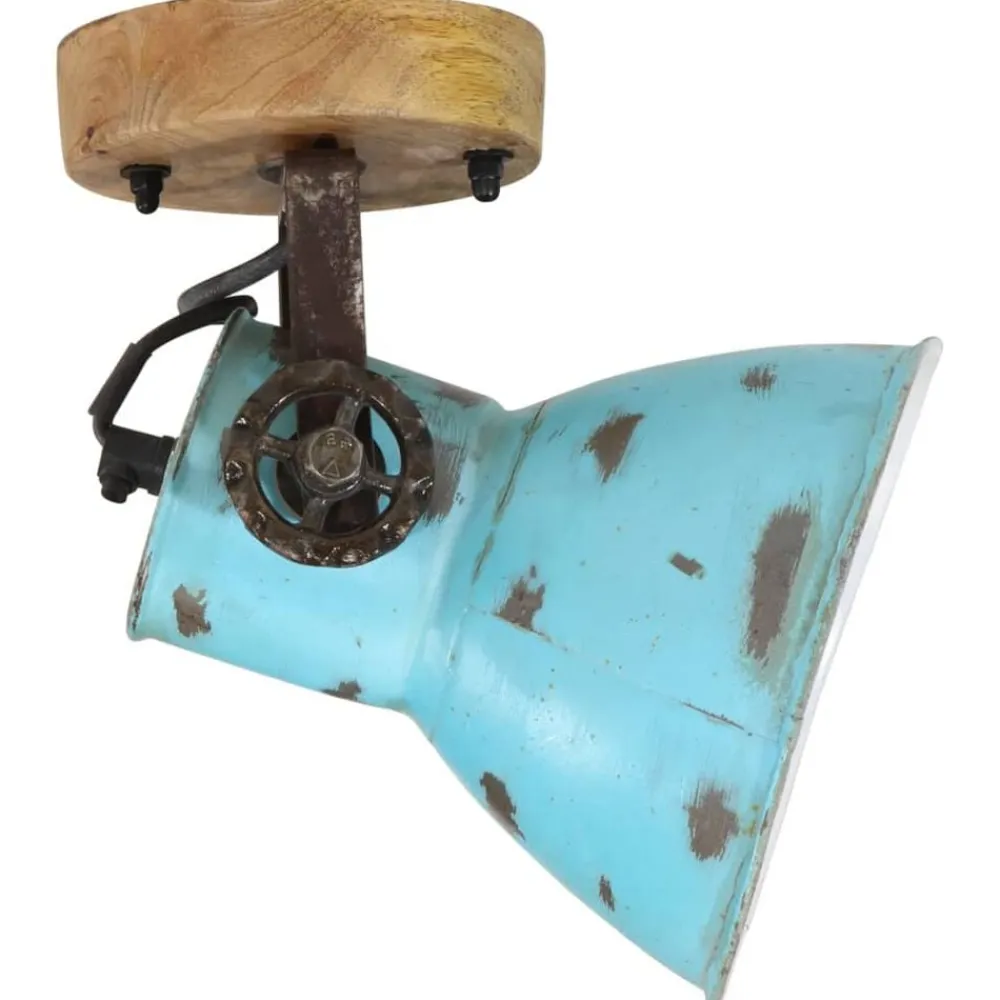Luminaires-vidaXL Lampe murale 25 W délavé 11,5x11,5x25 cm E27 Bleu