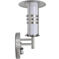 vidaXL Lampe murale avec capteur Acier inoxydable Forme de pagode