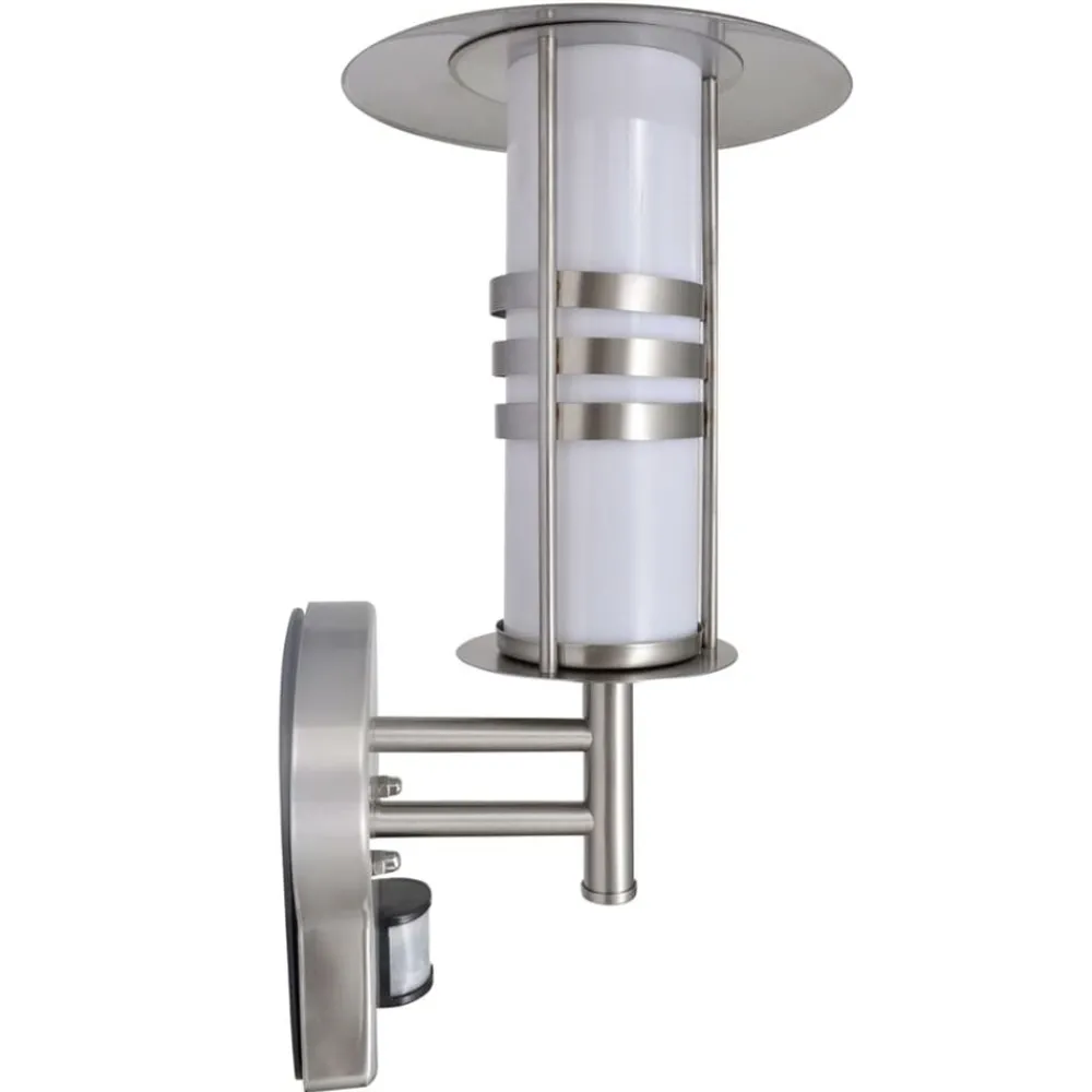 vidaXL Lampe murale avec capteur Acier inoxydable Forme de pagode