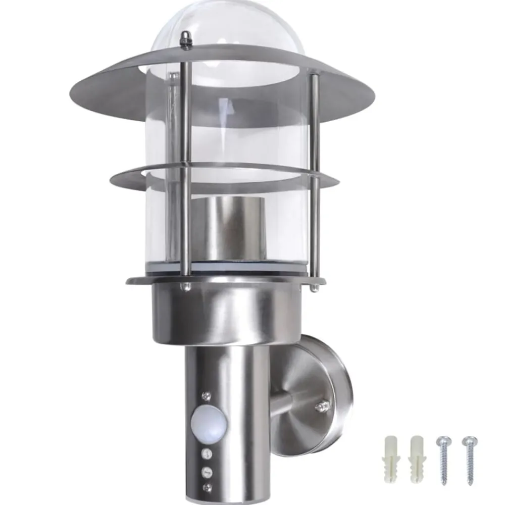 Luminaires-vidaXL Lampe murale de patio Acier inoxydable