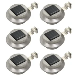 vidaXL Lampe solaire à LED ronde d'extérieur 6 pcs 12 cm Blanc