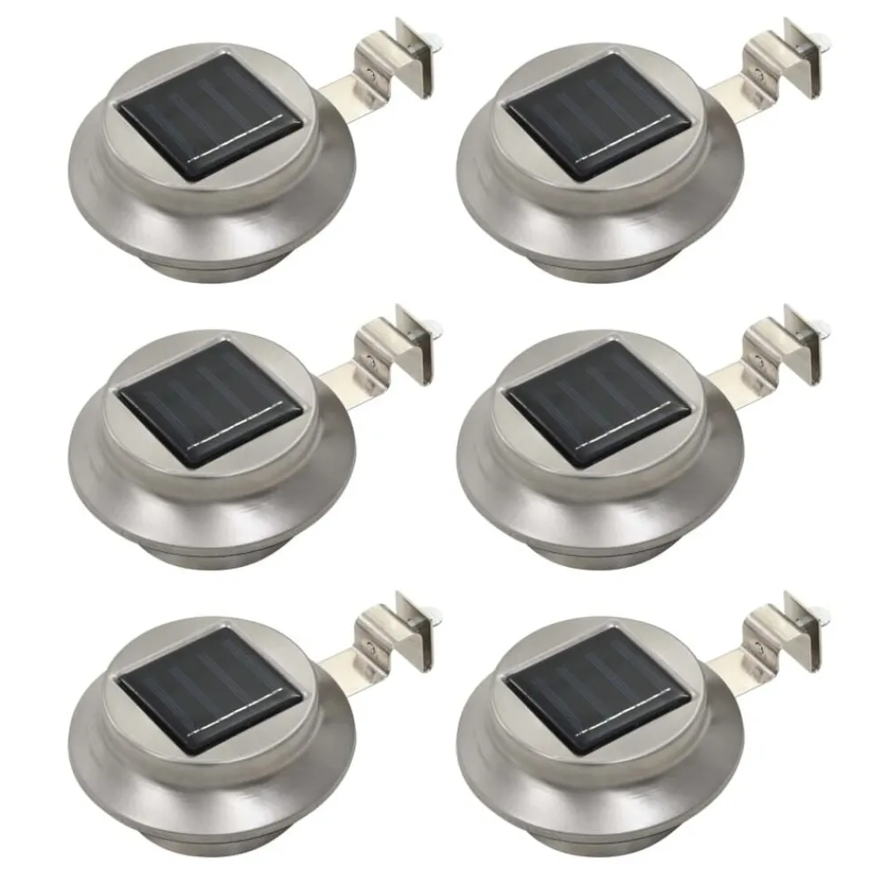 vidaXL Lampe solaire à LED ronde d'extérieur 6 pcs 12 cm Blanc