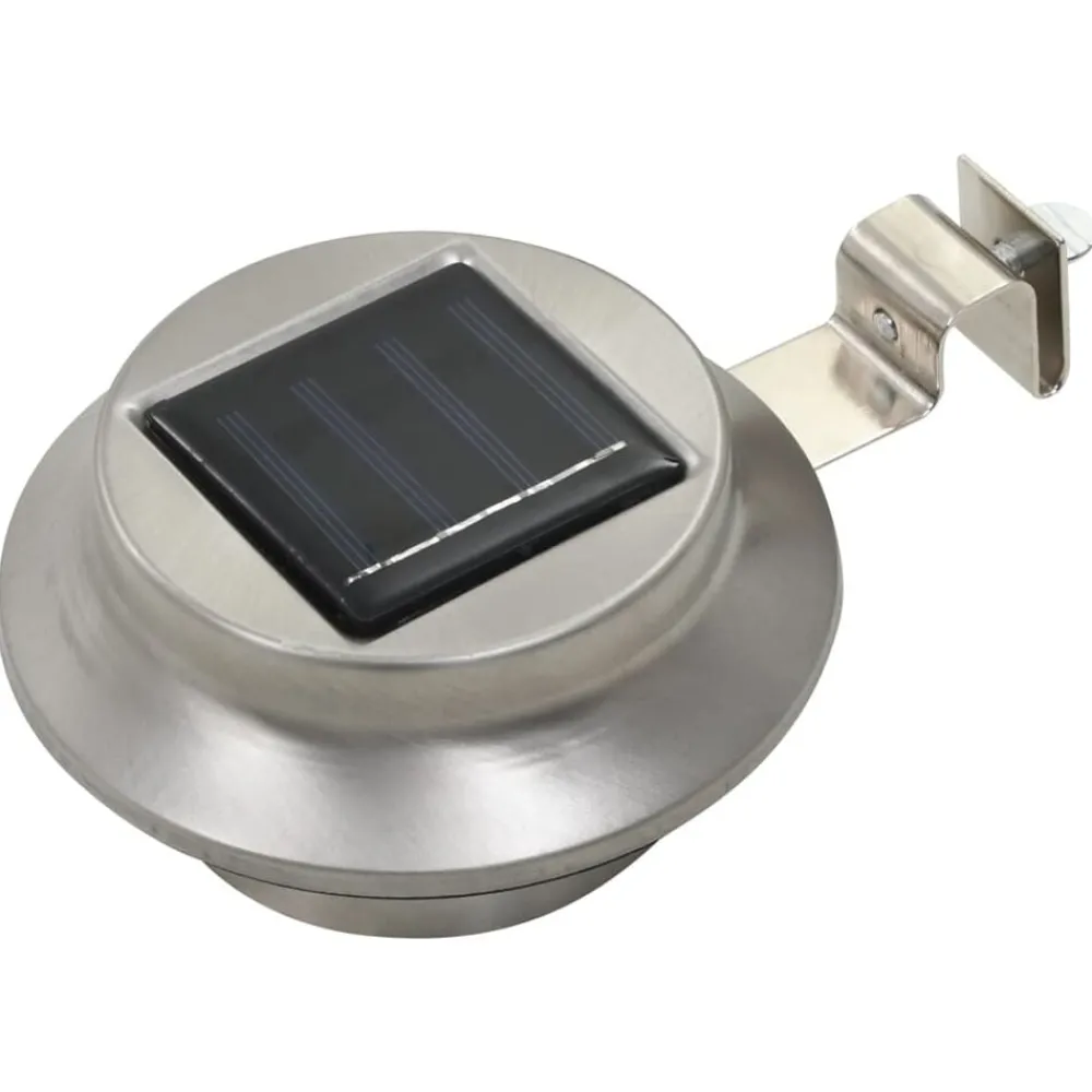 vidaXL Lampe solaire à LED ronde d'extérieur 6 pcs 12 cm Blanc