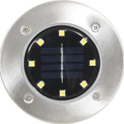 Luminaires-vidaXL Lampe solaire au sol 8 pcs Lumières LED blanches chaudes Blanc chaud