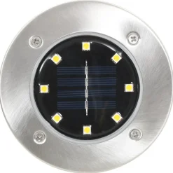 Luminaires-vidaXL Lampe solaire au sol 8 pcs Lumières LED hes Blanc