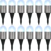 Luminaires-vidaXL Lampe solaire au sol 12 pcs Lumières LED blanches