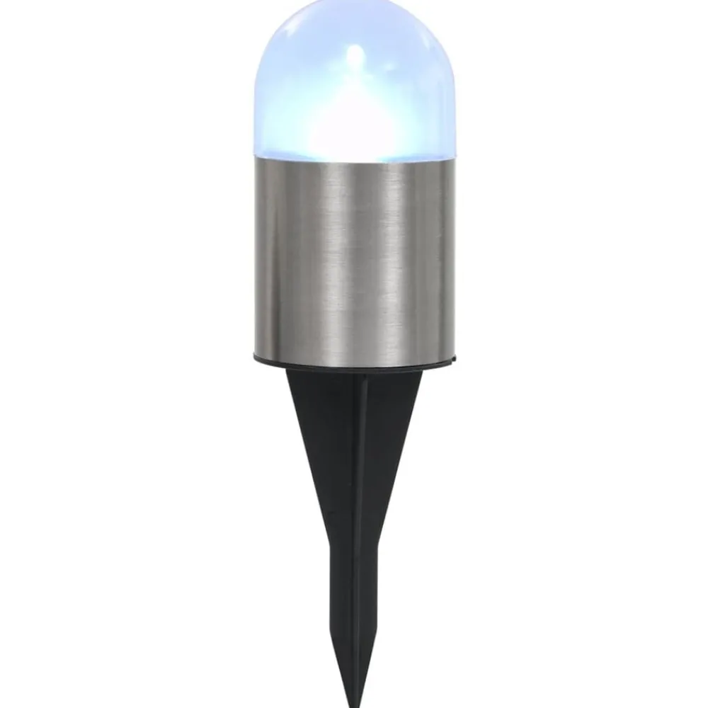 Luminaires-vidaXL Lampe solaire au sol 12 pcs Lumières LED blanches