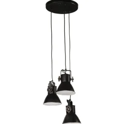 Luminaires-vidaXL Lampe suspendue 25 W 30x30x100 cm E27 Noir
