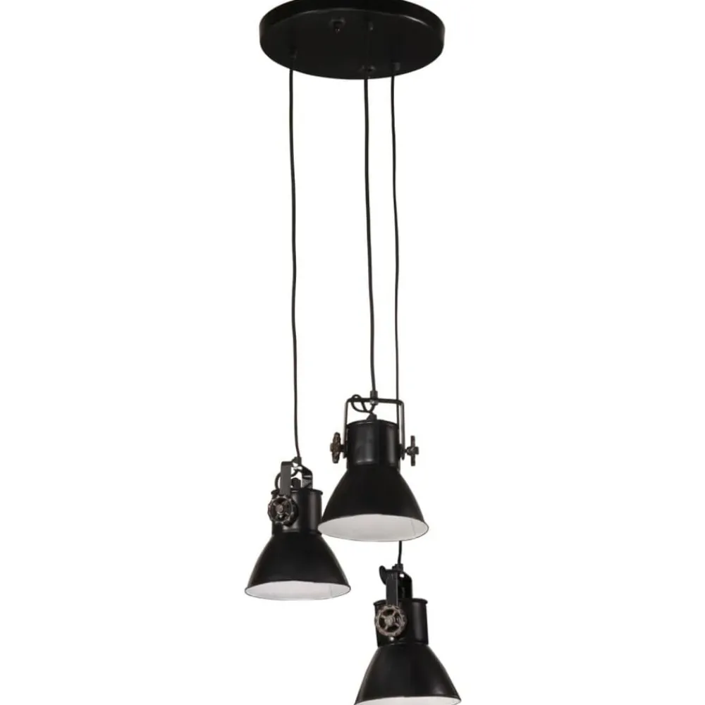Luminaires-vidaXL Lampe suspendue 25 W 30x30x100 cm E27 Noir