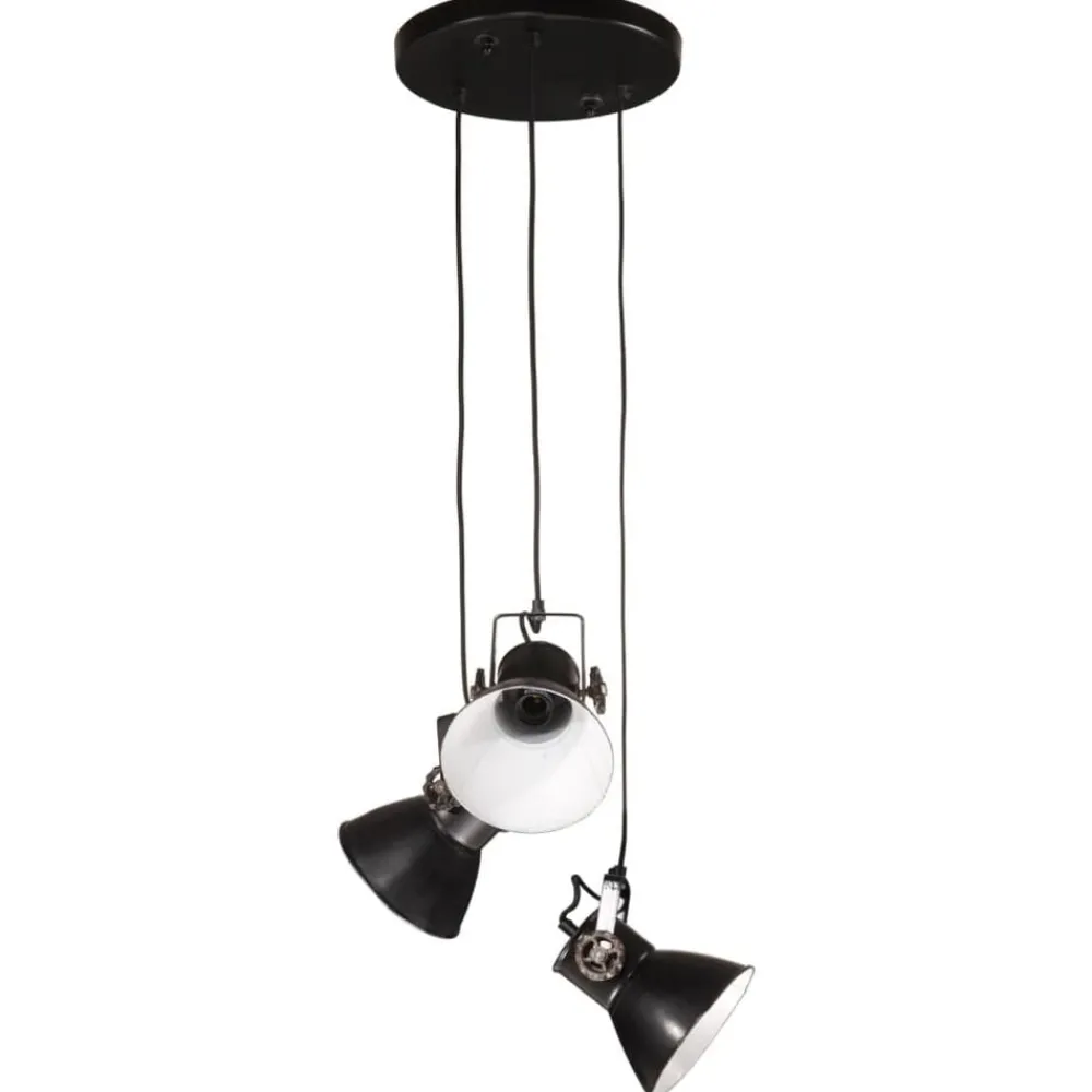 Luminaires-vidaXL Lampe suspendue 25 W 30x30x100 cm E27 Noir