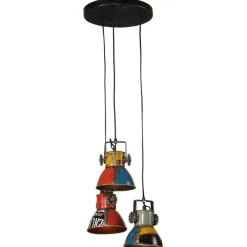 Luminaires-vidaXL Lampe suspendue 25 W 30x30x100 cm E27 Multicolore