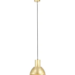 Luminaires-vidaXL Lampe suspendue 25 W Rond 28,5 cm E27 Laiton