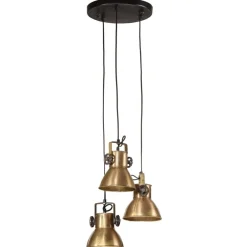 Luminaires-vidaXL Lampe suspendue 25 W antique 30x30x100 cm E27 Laiton