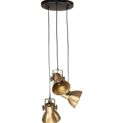 Luminaires-vidaXL Lampe suspendue 25 W antique 30x30x100 cm E27 Laiton