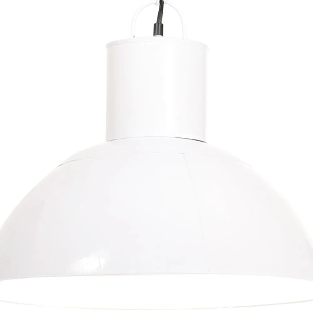 Luminaires-vidaXL Lampe suspendue 25 W Rond 48 cm E27 Blanc