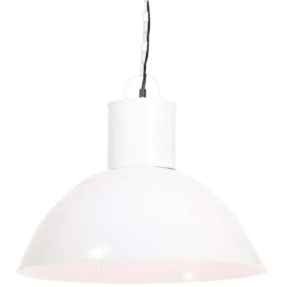 Luminaires-vidaXL Lampe suspendue 25 W Rond 48 cm E27 Blanc