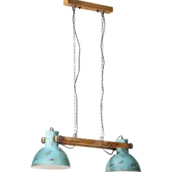Luminaires-vidaXL Lampe suspendue 25 W délavé 85x28x109 cm E27 Bleu