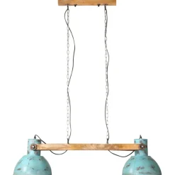 Luminaires-vidaXL Lampe suspendue 25 W délavé 85x28x109 cm E27 Bleu