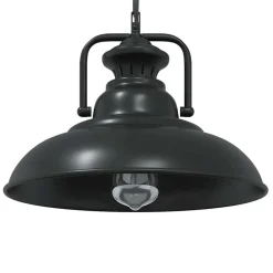 vidaXL Lampe suspendue E27 noir Ø 31 cm fer