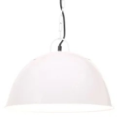 Luminaires-vidaXL Lampe suspendue industrielle vintage 25 W Rond 41 cm E27 Blanc