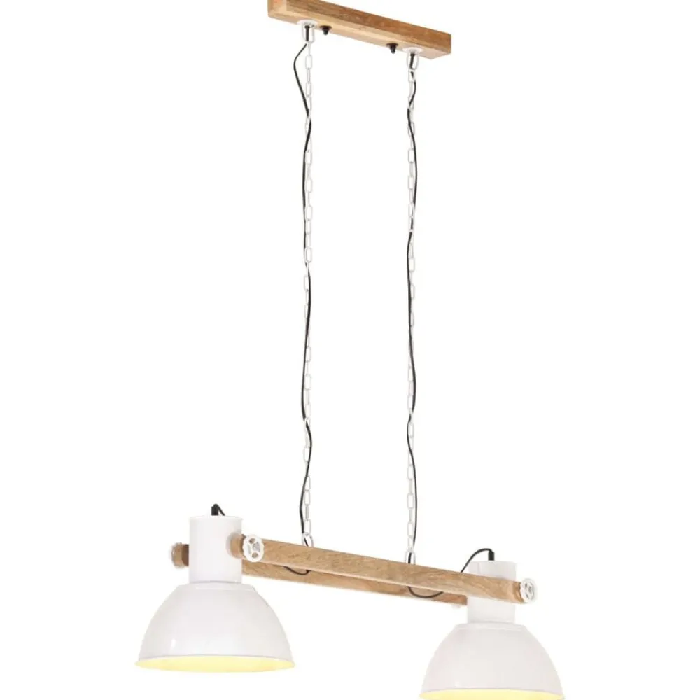 Luminaires-vidaXL Lampe suspendue industrielle 25 W 109 cm E27 Blanc